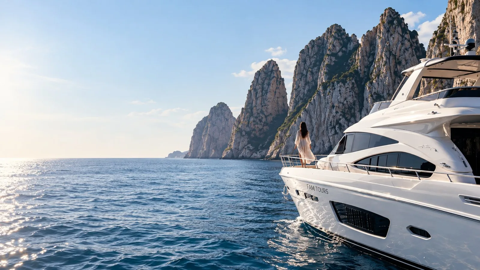 FAM Tours yacht at anchor